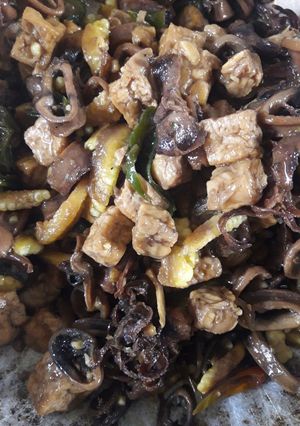 Foto resep Tumis Cumi asin cabe ijo