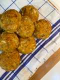 Baked Eggplant and Cheese Meatballs