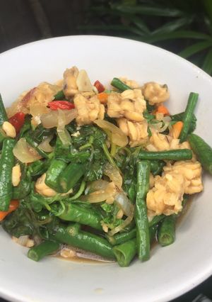 Foto resep Oseng Tempe Kacang Panjang Kemangi