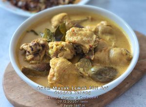 Gambar Ayam Masak Lemak Lengkuas Cili Padi dengan Terung