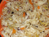 Arroz frito con brotes de soja (vegan)