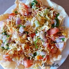 Khichiya Papad Chat A picture of Khichiya Papad Chat.
