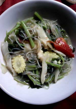 Foto resep Cah jamur bayam bihun baby corn 🌽