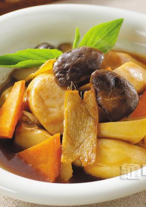 【蔬香滿庭】紅燒鮑菇 的食譜成品照片
