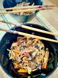 Yaki Udon de cerdo y verduras