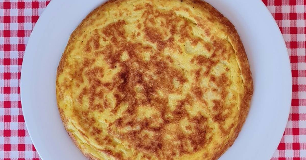 Tartilla (con "A", entre tarta y tortilla) de papa y queso 🥔🧀 pocos