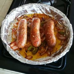 Oven Baked Italian Sausage and Veggies A picture of Oven Baked Italian Sausage and Veggies.