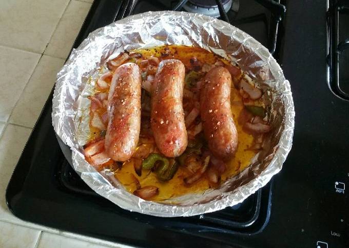 Oven Baked Italian Sausage and Veggies