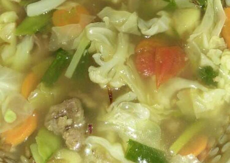 Sop sayur tetelan daging sapi 🐄🐮