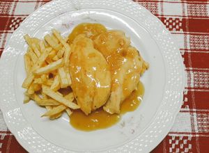 Una foto de Pechugas de pollo a la mostaza