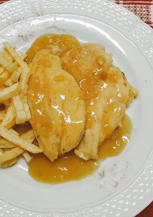 Una foto de Pechugas de pollo a la mostaza
