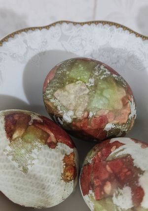 عکسی از دستور تخم مرغ رنگی