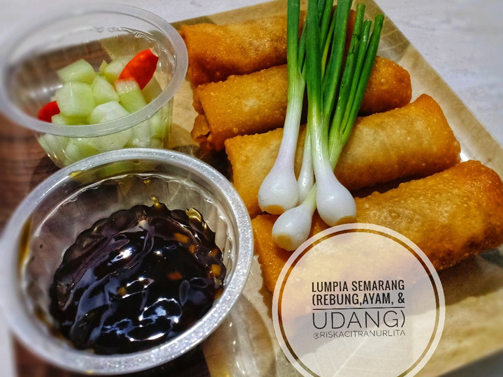 Langkah Mudah untuk Membuat Lumpia Khas Semarang (Isi Rebung,Ayam &amp;amp; Udang) Anti Gagal