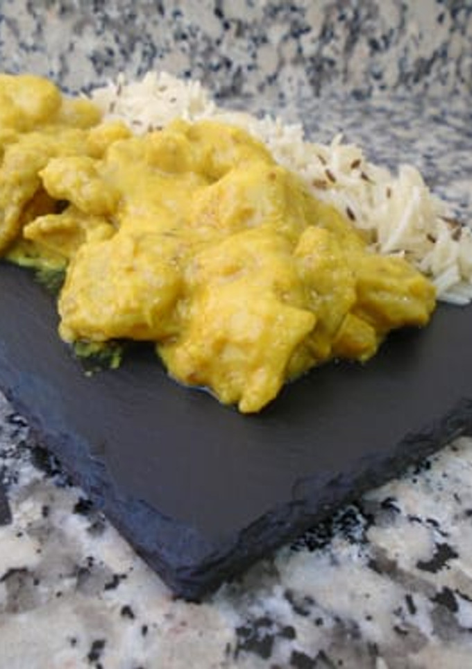 Una foto de Pollo con salsa de mango