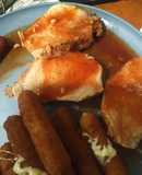Tomato honey glazed veal roast