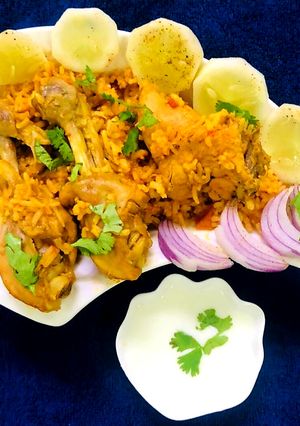 A picture of Chicken Biryani.