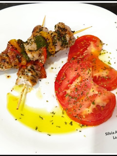 Una foto de Brochetas de solomillo de cerdo