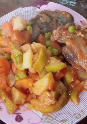 صورة لوصفة خضار باللحمه