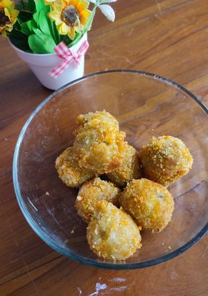 Foto resep Bola ubi krispi isi coklat