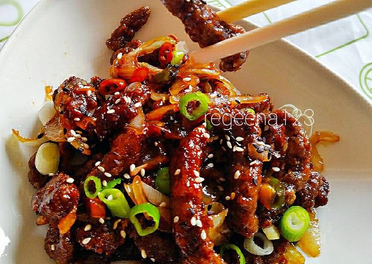 Crispy sweet beef