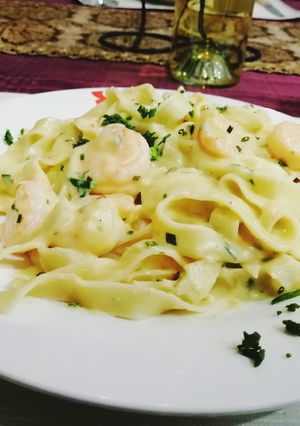 Una foto de Fettuccine Alfredo