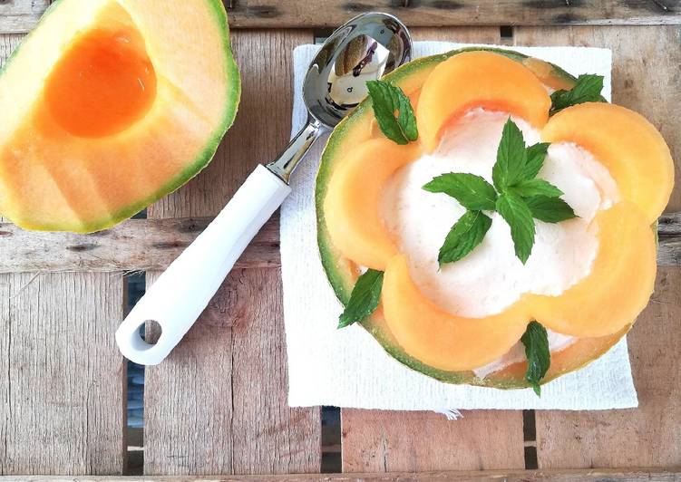 Gelato di melone cantalupo a modo mio #estateitaliana