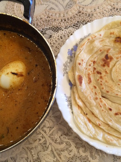 A picture of Home made Porotta (Kerala Paratha).