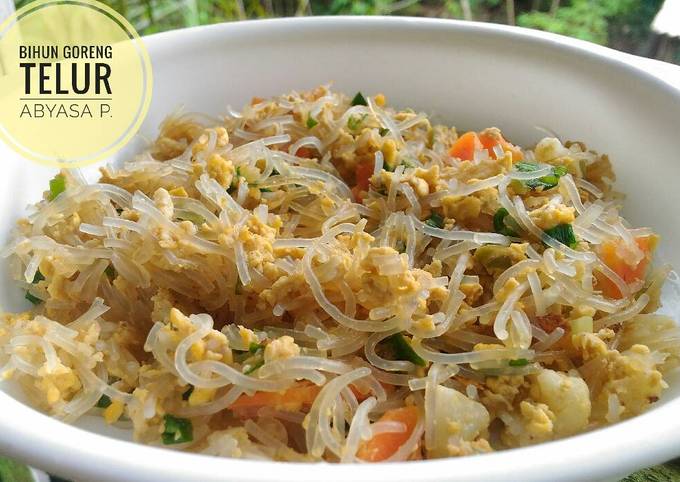 Anti Ribet, Buat MPASI 1Y+ Bihun Goreng Telur Enak