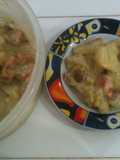 Zanahoria, papas y calabaza en crema de albahaca