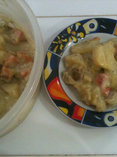 Una foto de Zanahoria, papas y calabaza en crema de albahaca