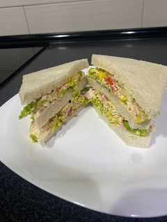 Una foto de Sándwich vegetal