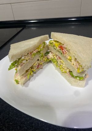 Una foto de Sándwich vegetal