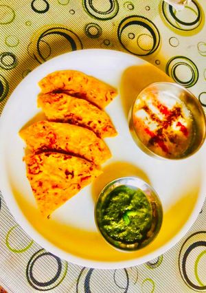 A picture of Cauliflower Stuffed Paratha.