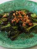 Purple sprouting broccoli in oyster sauce 🥦