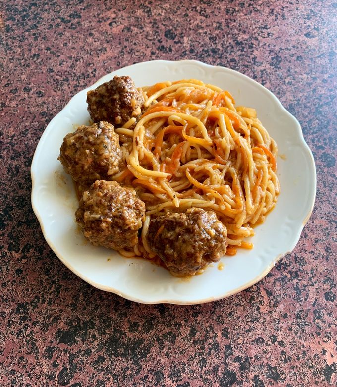 Фото Спагеті з фрикадельками🍝.