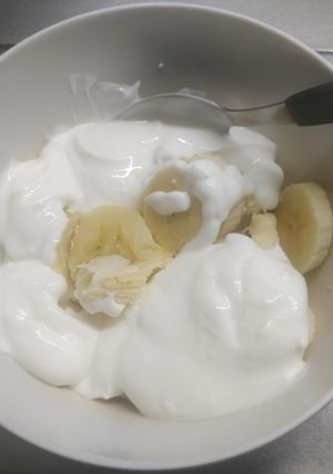 Una foto de Yogurt griego con avena
