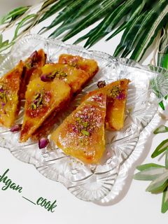 عکسی از دستور باقلوا با خمیر خونگی 😋😍