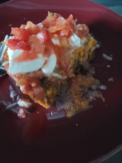 A picture of Mexican cornbread casserole.