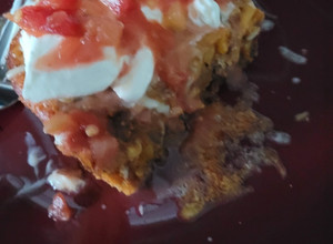 A picture of Mexican cornbread casserole.