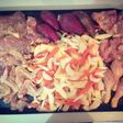 Pollo al horno con verduras