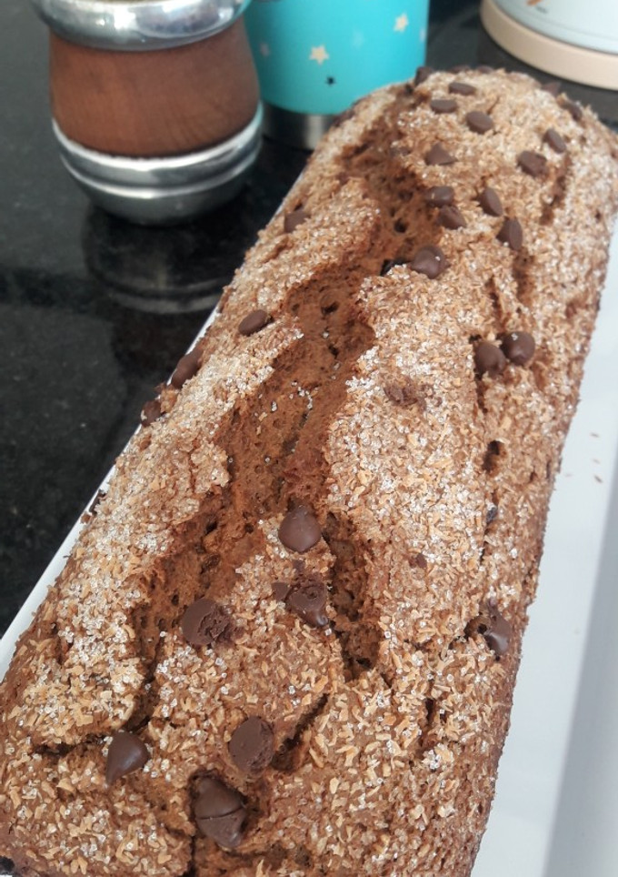 Una foto de Budín de café, coco y chocolate con harina integral