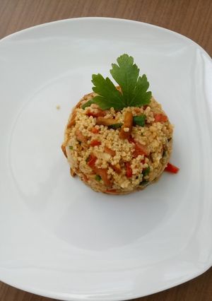 Gombás-zöldséges kölesrizottó gluténmentesen recept fotója
