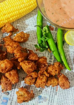 कॉर्न पकौड़ा (corn pakoda recipe in Hindi) रेसिपी मुख्य फोटो
