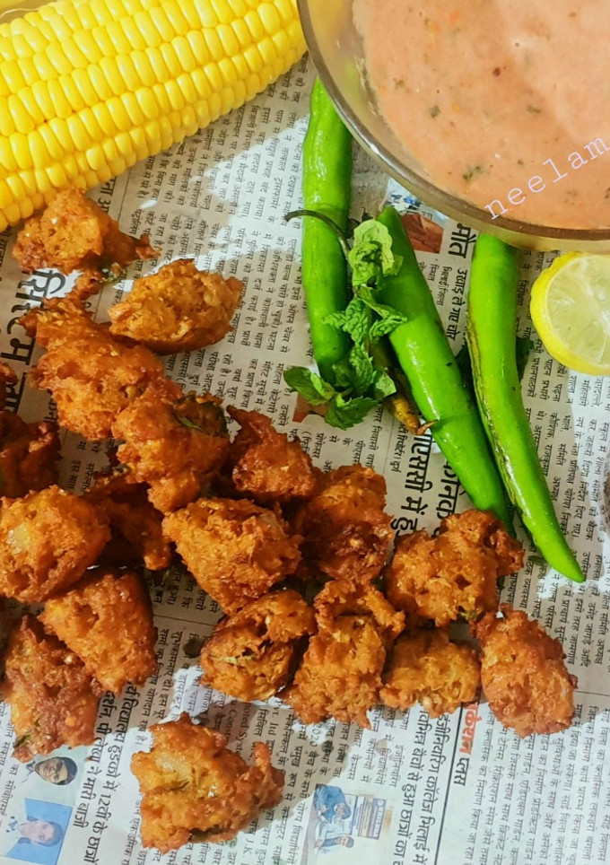 कॉर्न पकौड़ा (corn pakoda recipe in Hindi) रेसिपी मुख्य फोटो