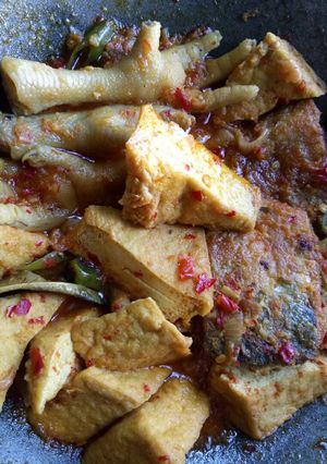 Foto resep Bandeng presto, tahu, ceker bumbu rujak (recook)