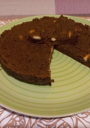 A picture of Savory Castagnaccio with Pumpkin and Parmesan Cheese.
