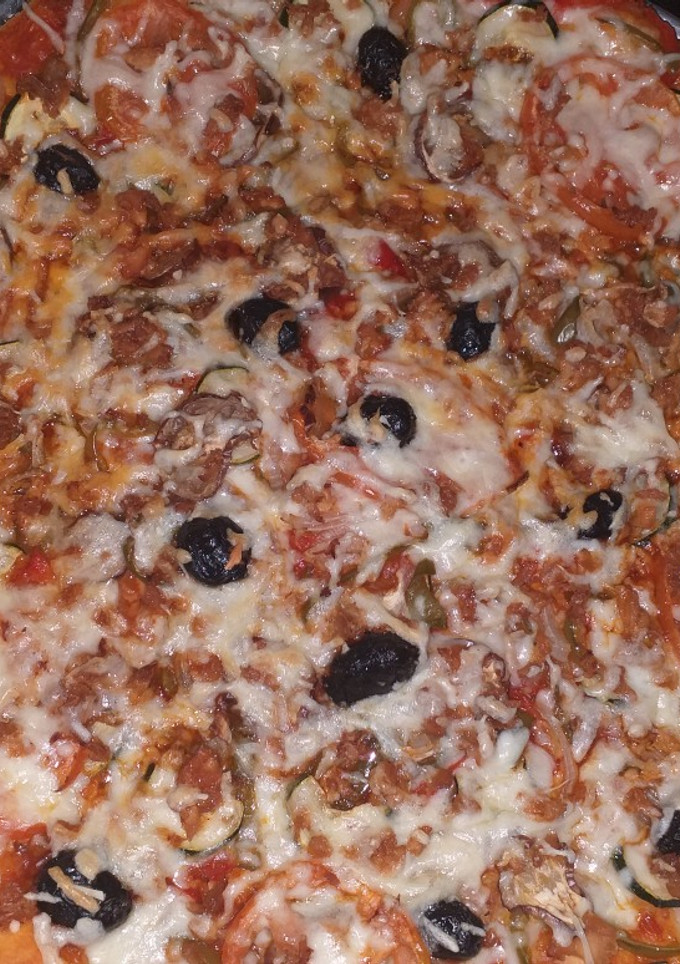 Una foto de Pizza vegetal