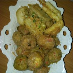 A picture of Yam with yam balls.
