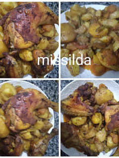 صورة لوصفة دجاج و الخضر في كيس الشواء