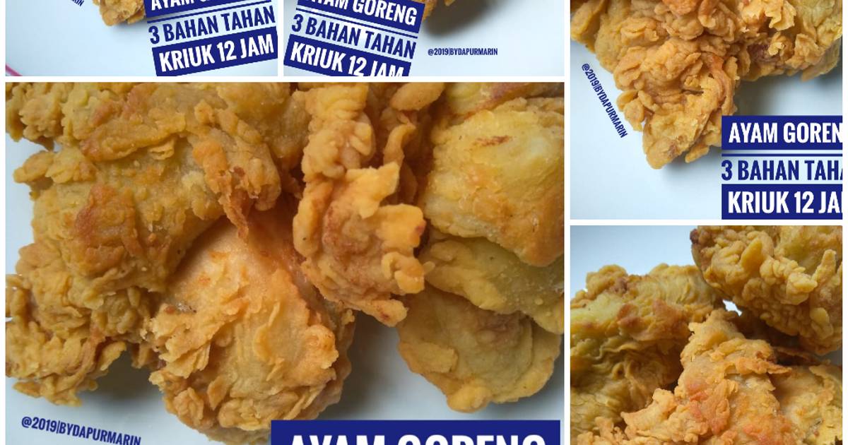  Resep  99 Ayam  Goreng  3 Bahan Ekonomis Tahan  Kriuk  12 